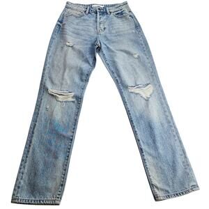 12th Tribe Light Blue Straight Leg Jeans